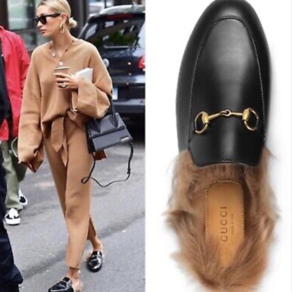 Gucci Princetown Black "Fur" Mules size 8 - Picture 2 of 6